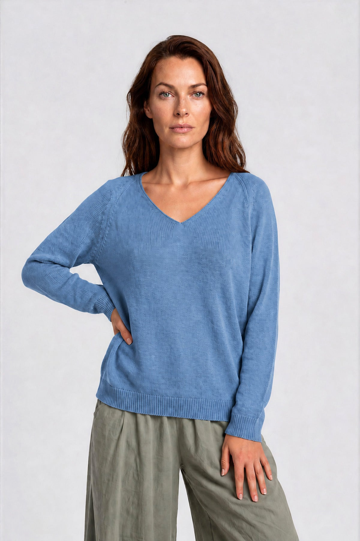 RAVENS VIEW IBIZA  Trui Lana Knit Maui Blue