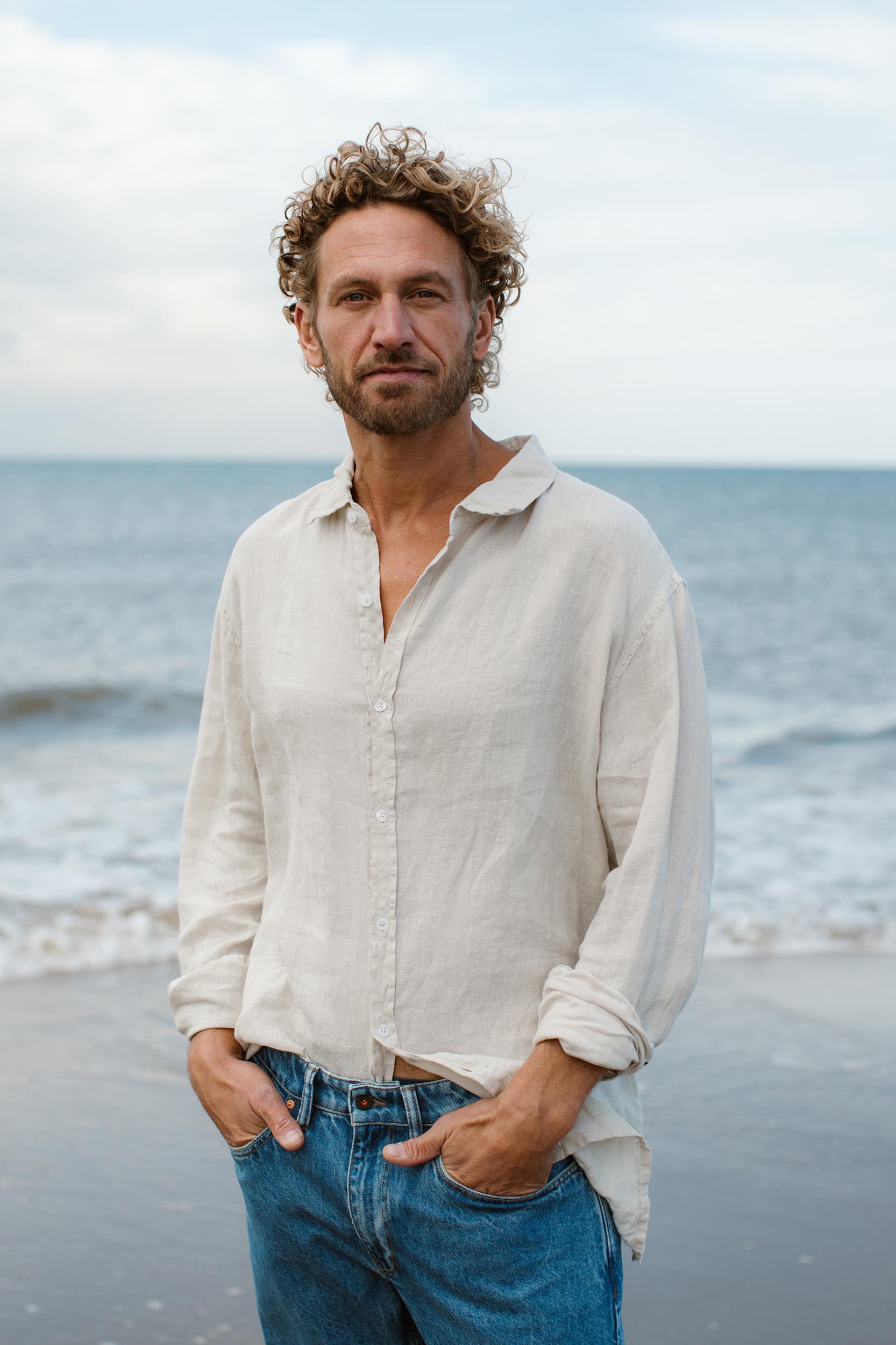 Kuyichi mannen vegan Shirt Milaan Havermout