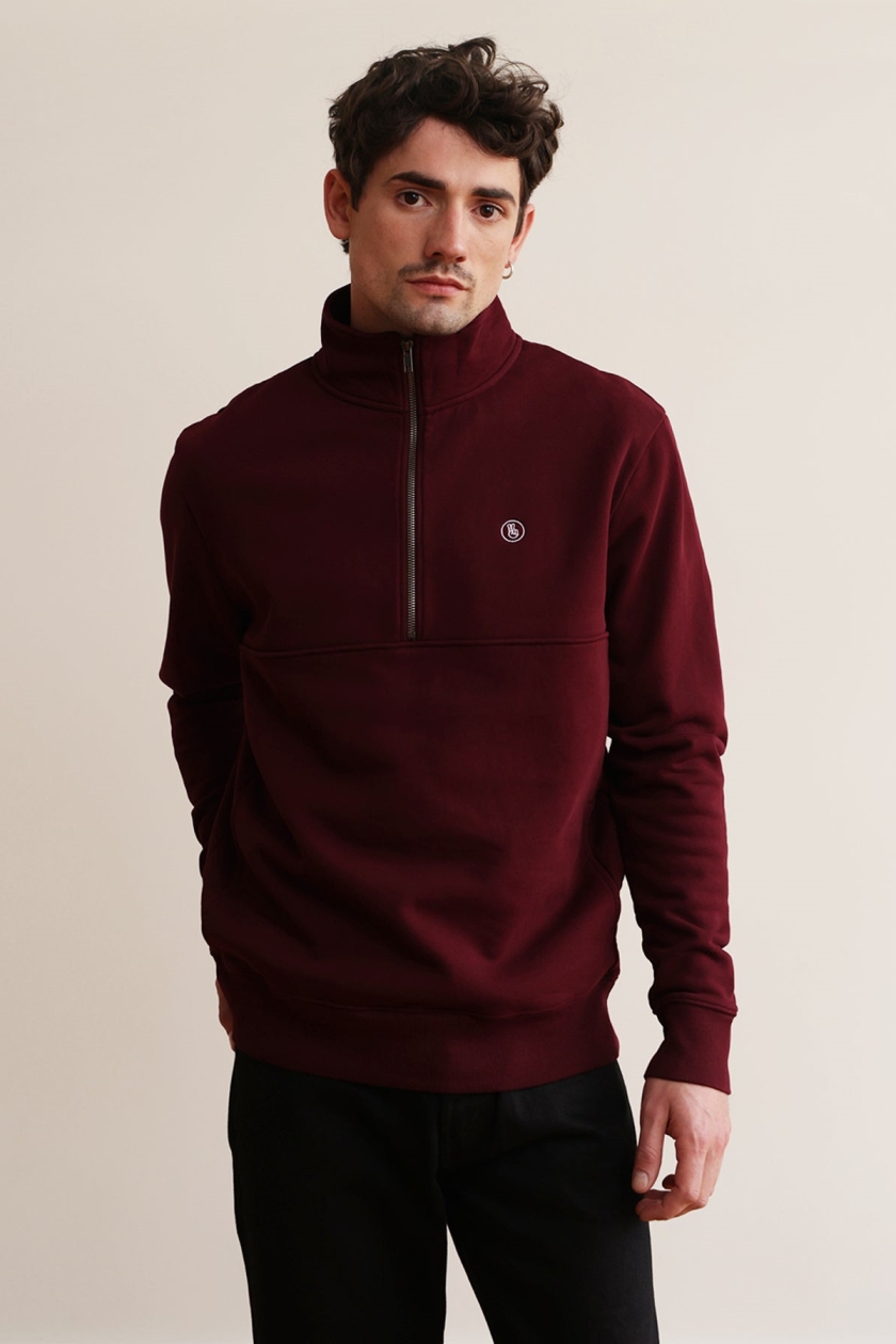 Hafendieb mannen vegan Trui Peace Troyer Donker Bordeaux