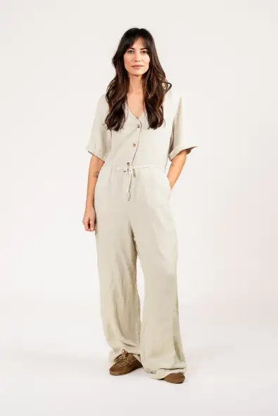 Kuyichi  Jumpsuit Sammie Effen Havermout