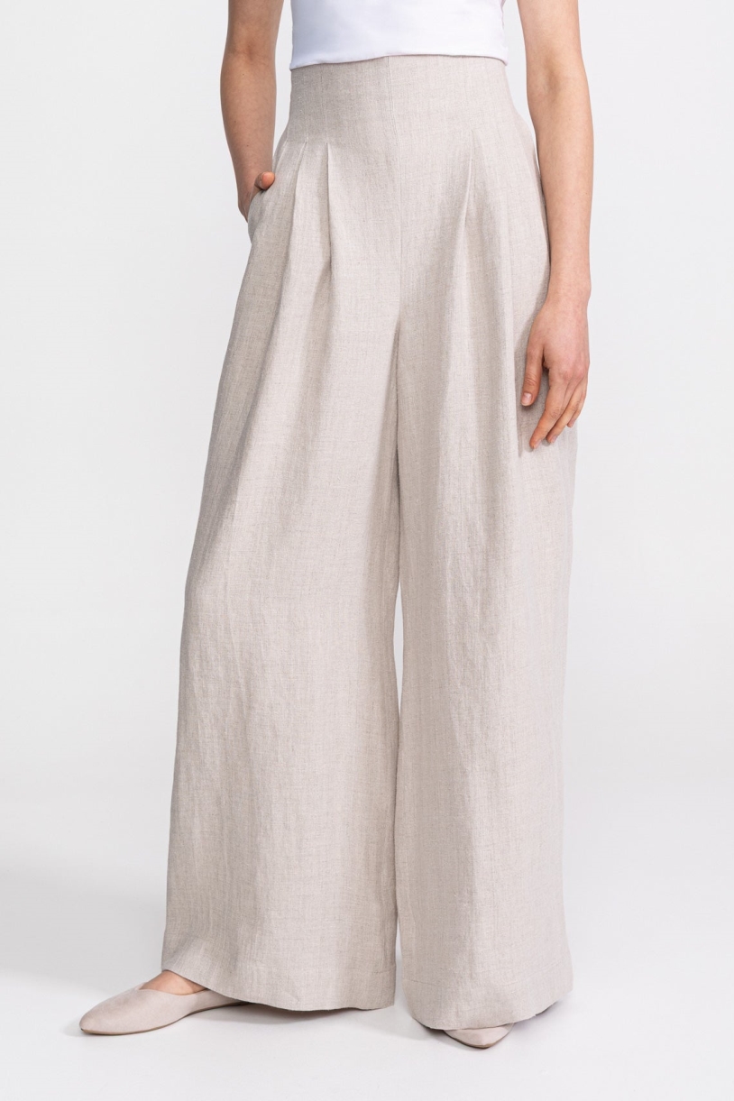 De IONESCU  Broek Met Hoge Taille Van Deva Natural