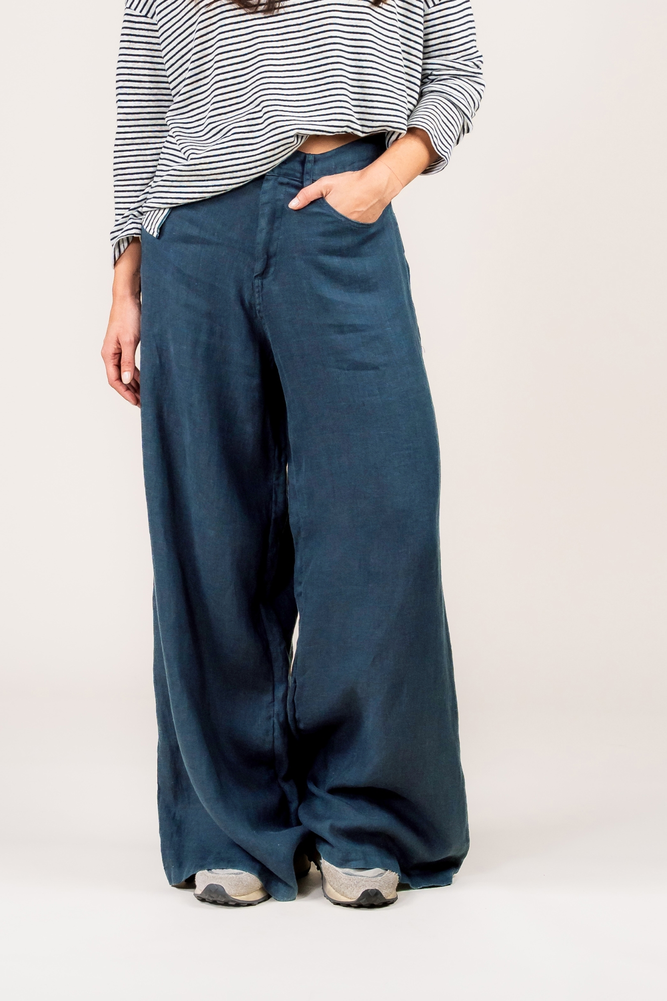 Kuyichi  Broek Loren Vintage Grijs