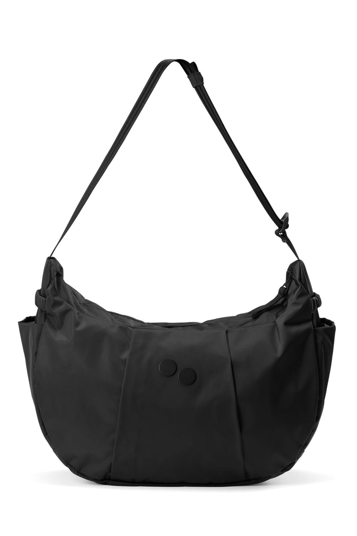 pinqponq mannen vegan Grote Krumm Tas Met Glanzende Zwarte Afwerking