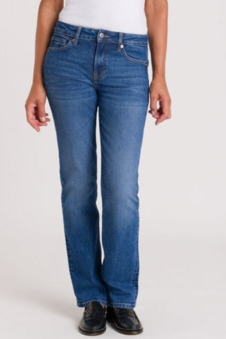 Kings of Indigo  Jeans Emiko Low Rise Straight Leg Blauw