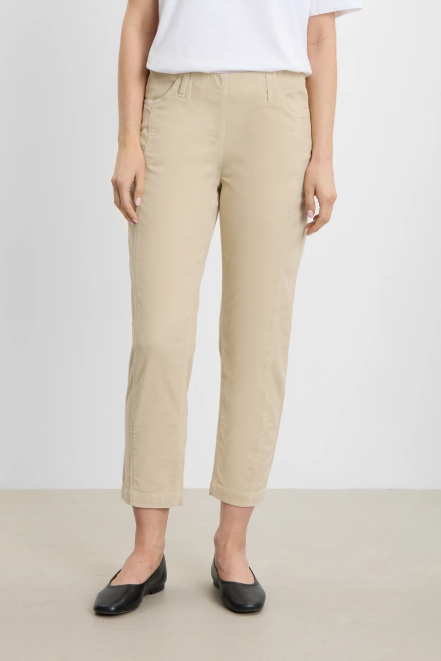 LAURIE  Broek Corduroy Piper Pure Regular Cropped Birch