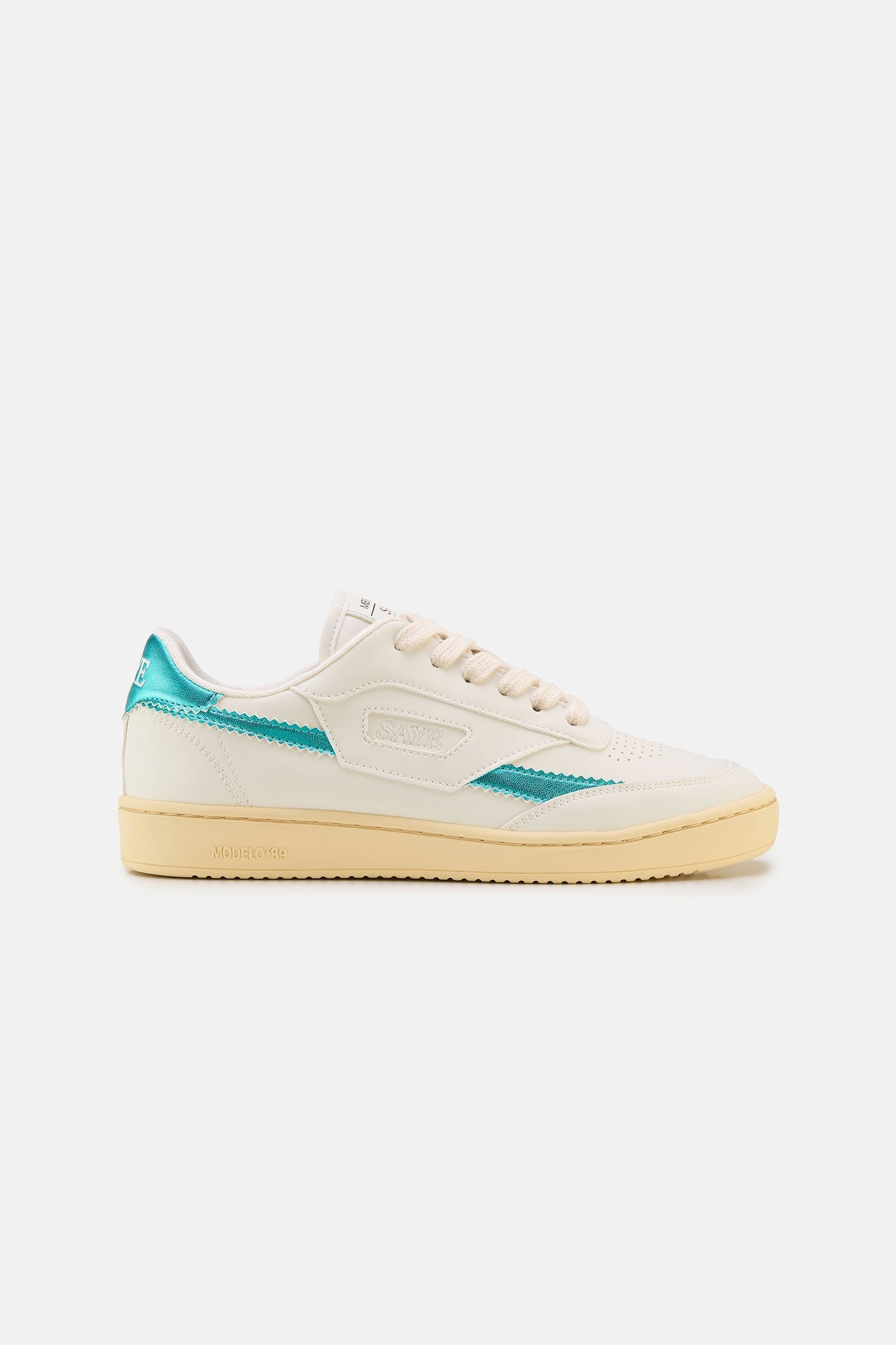 SAYE mannen vegan Sneakers M89 Icon Metallic Acqua