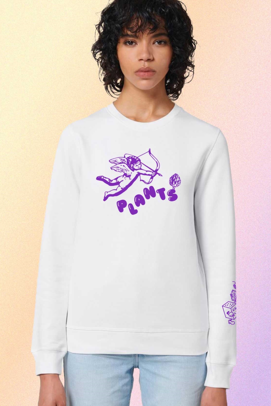 Plant Faced Clothing  Trui Hemels Wit