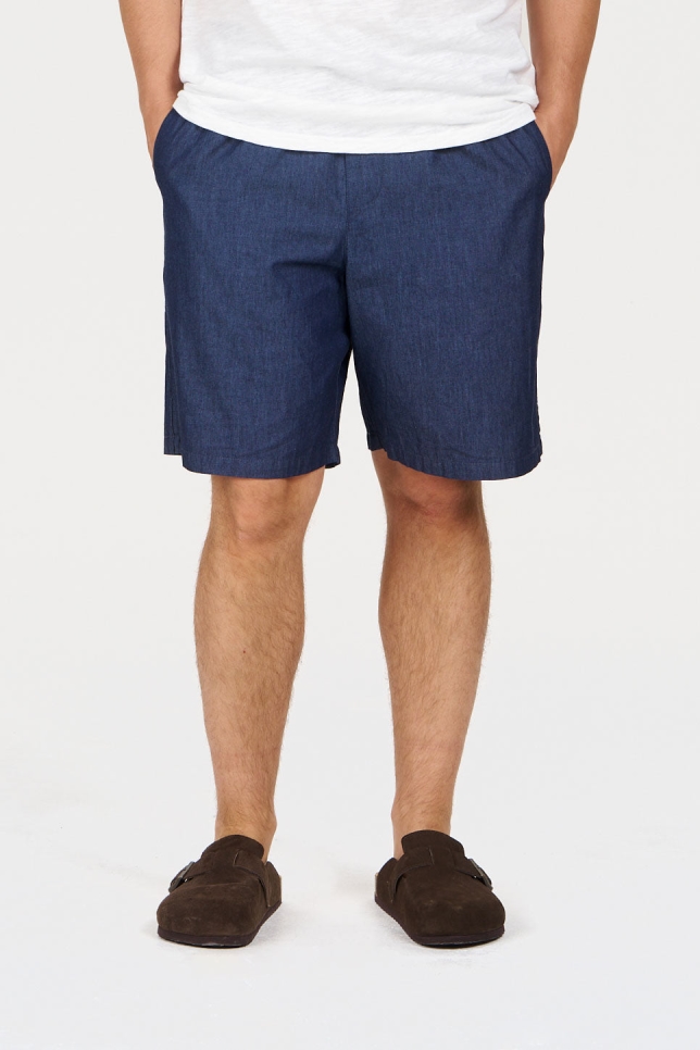 KOMODO mannen vegan Jerry Shorts In Een Lichte Wassing, Blauw