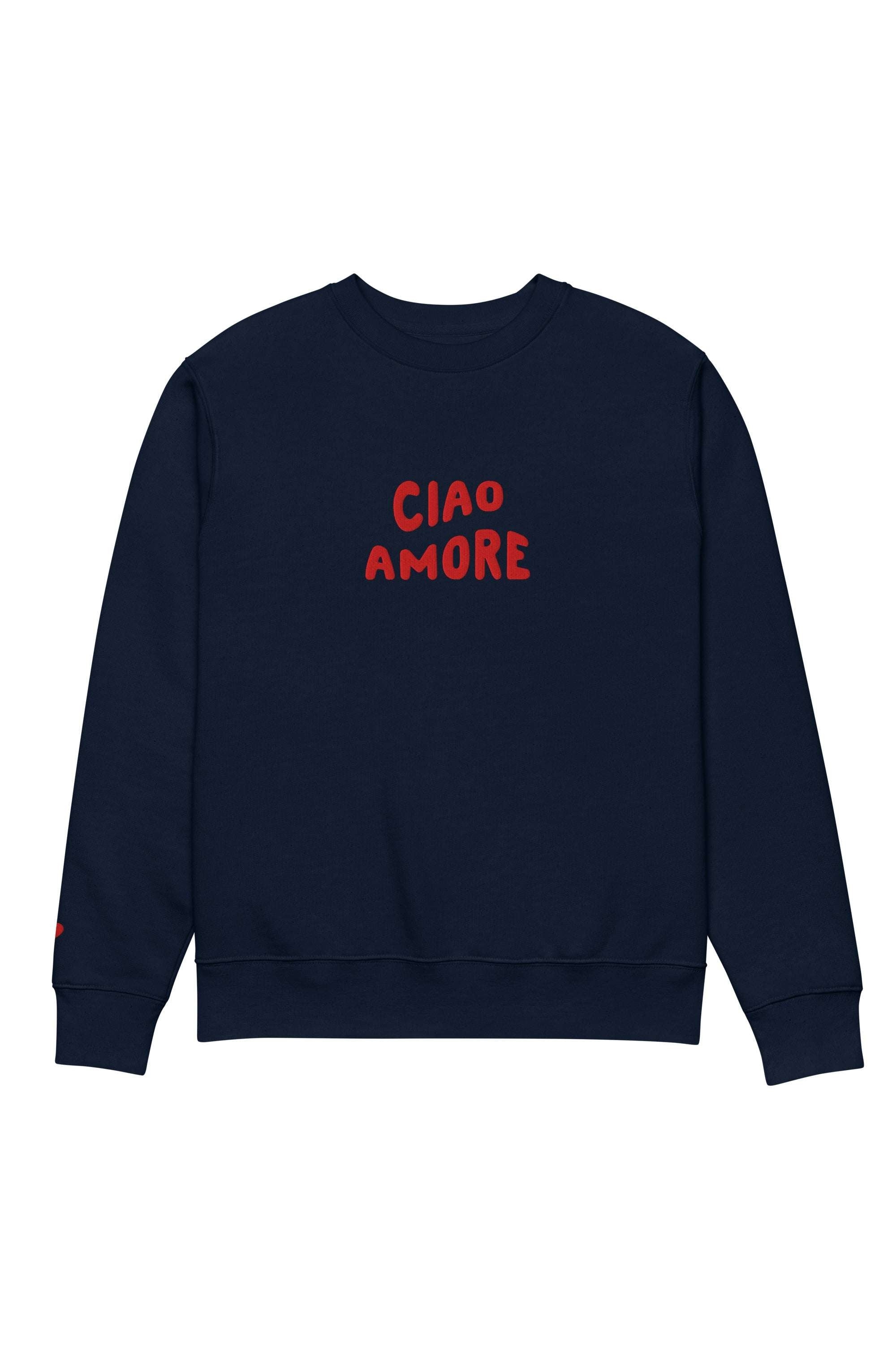 The Refined Spirit  Sweatshirt Unisex Ciao Amore French Navy