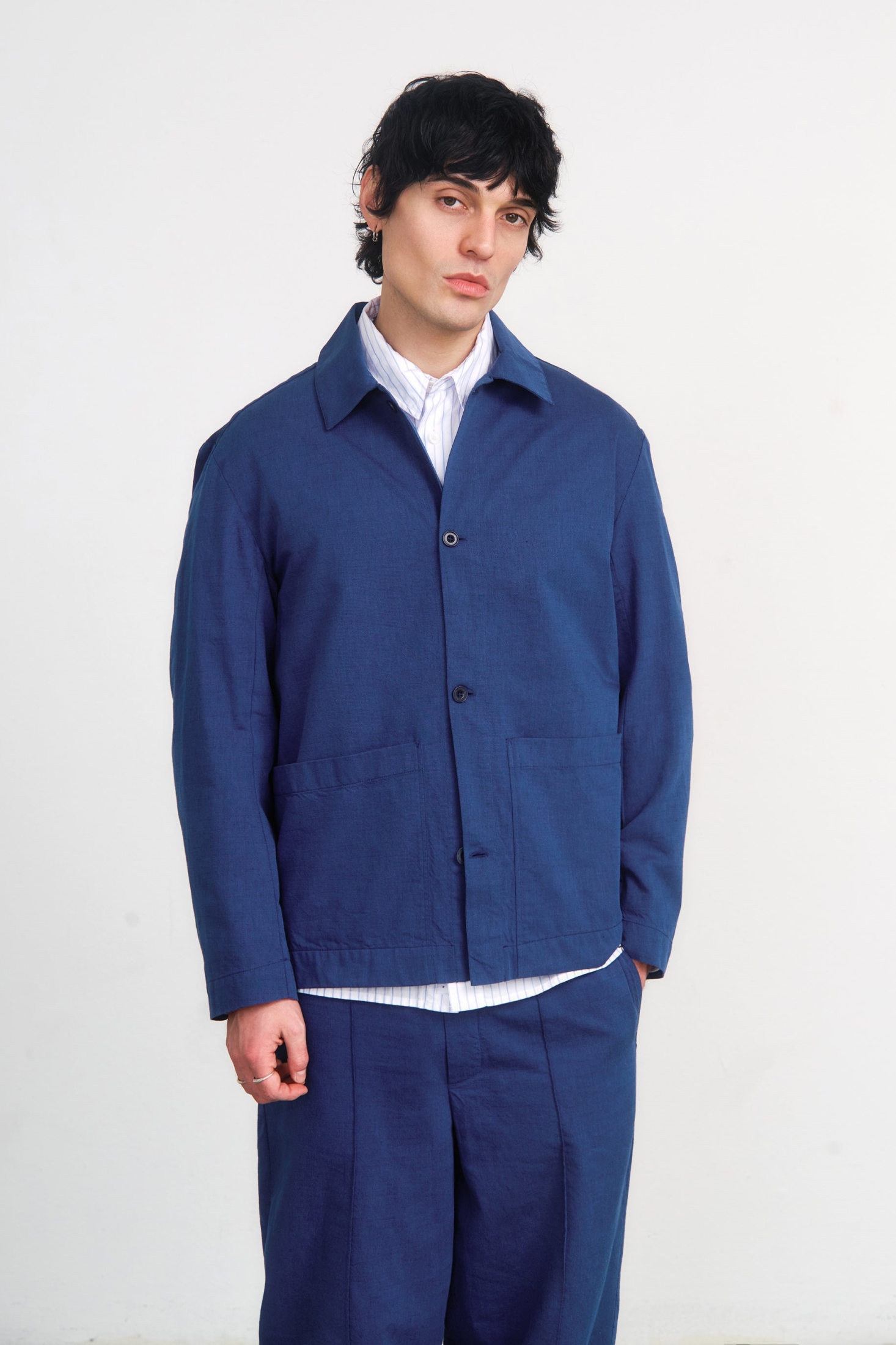 Rotholz mannen vegan Werkjas In Oceaanblauw