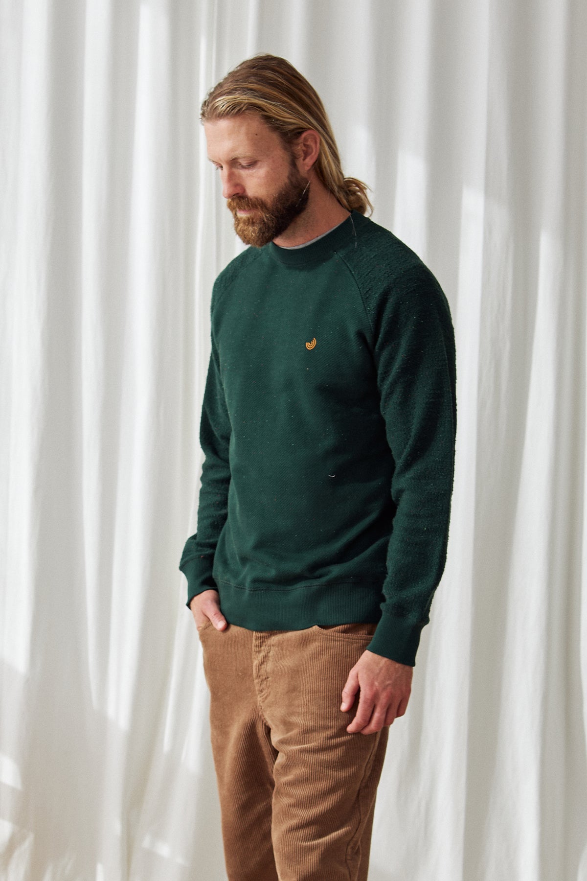 TWOTHIRDS mannen vegan Sweatshirt Dunmore Donkergroen