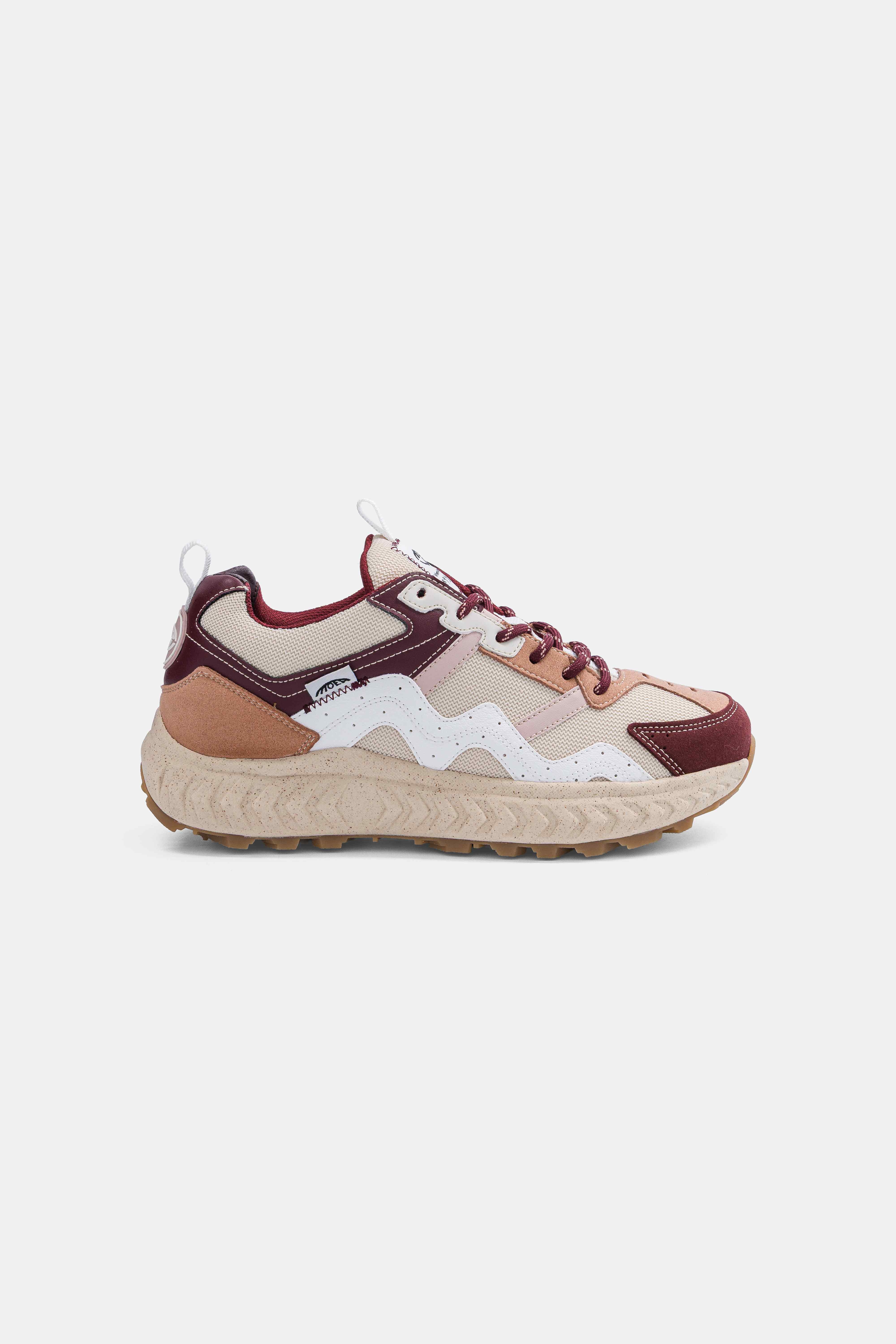 MoEa mannen vegan Sneakers Dune Beige & Wine Grapes