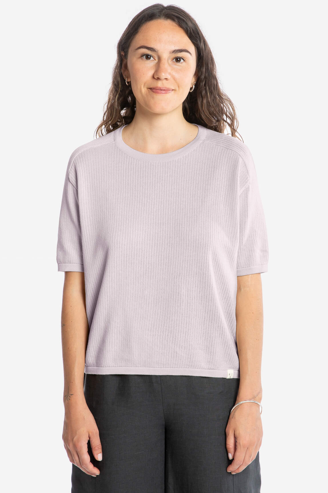 MATONA  Gebreid T-Shirt In Lavendelkleur