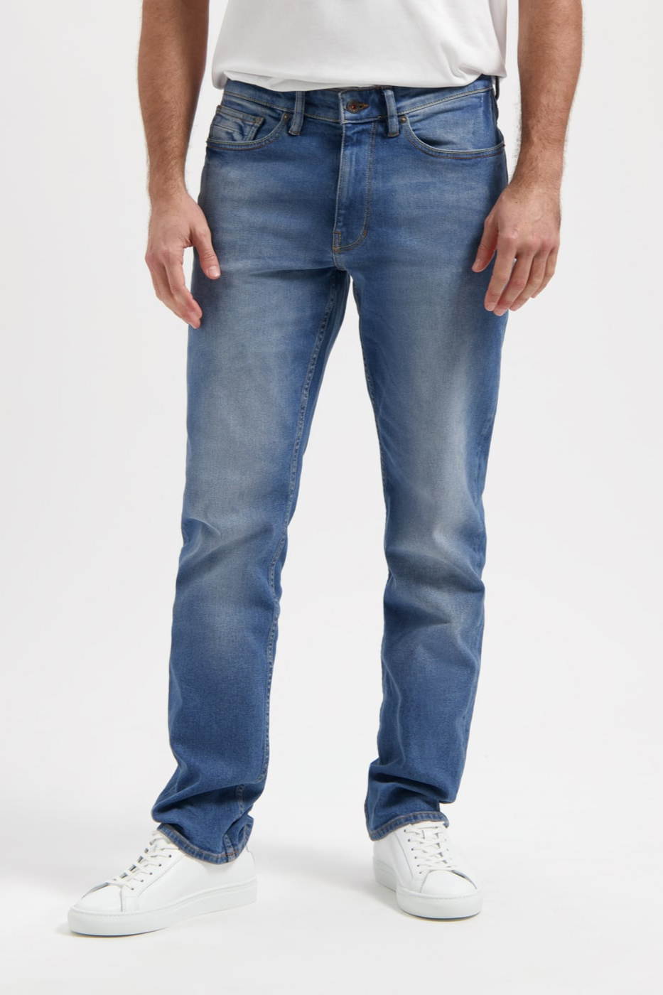Kuyichi mannen vegan Jeans Scott Regular Daytona Blauw