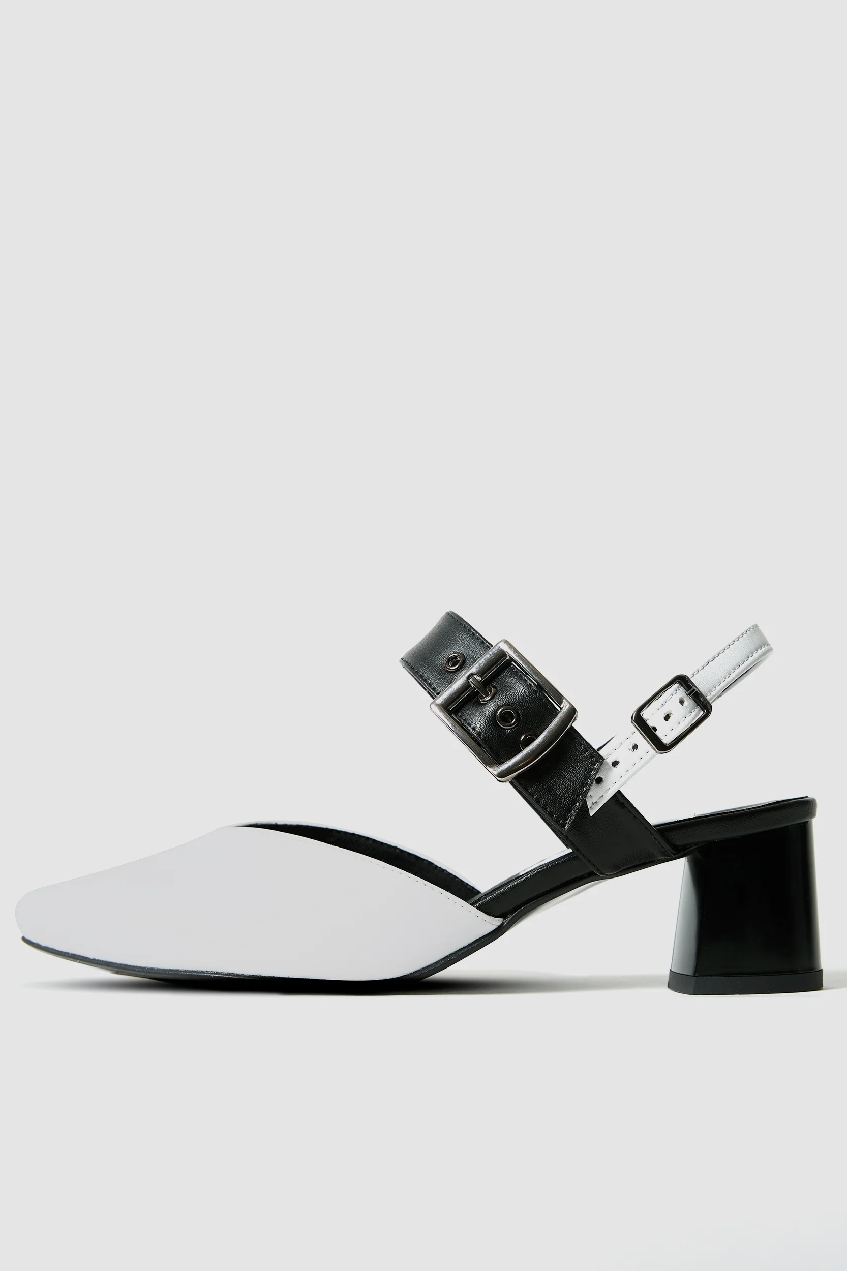 BOHEMA  Pumps Marilyn Open Heel Stilettos Zwart-Wit