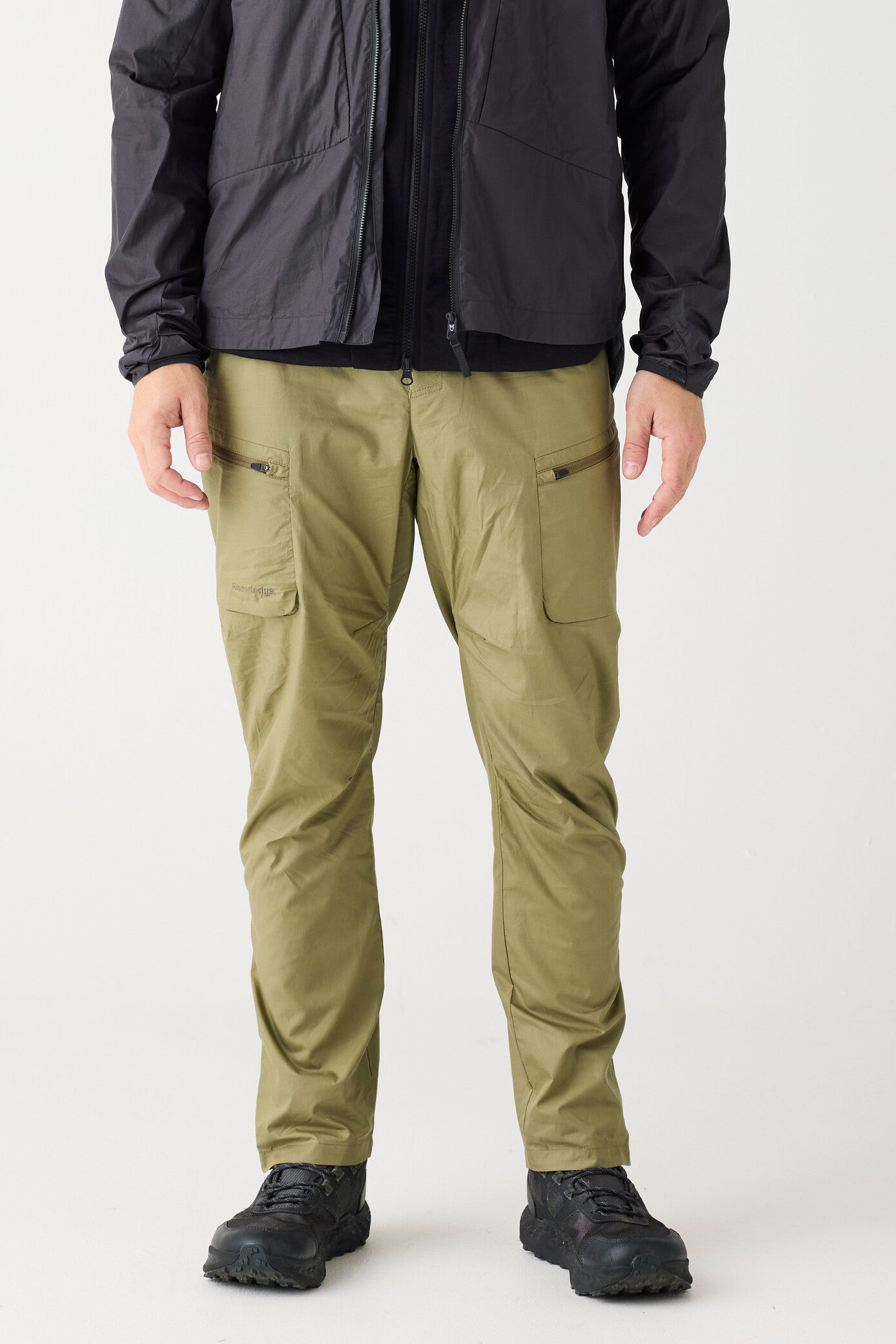 KnowledgeCotton Apparel mannen vegan Broek Met Ventilatieopeningen, Ripstop, 90 Cm, Verbrand Olijfgroen