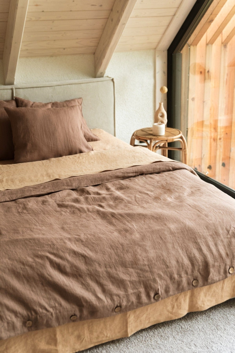 AmourLinen  Set Beddengoed Rosy Brown