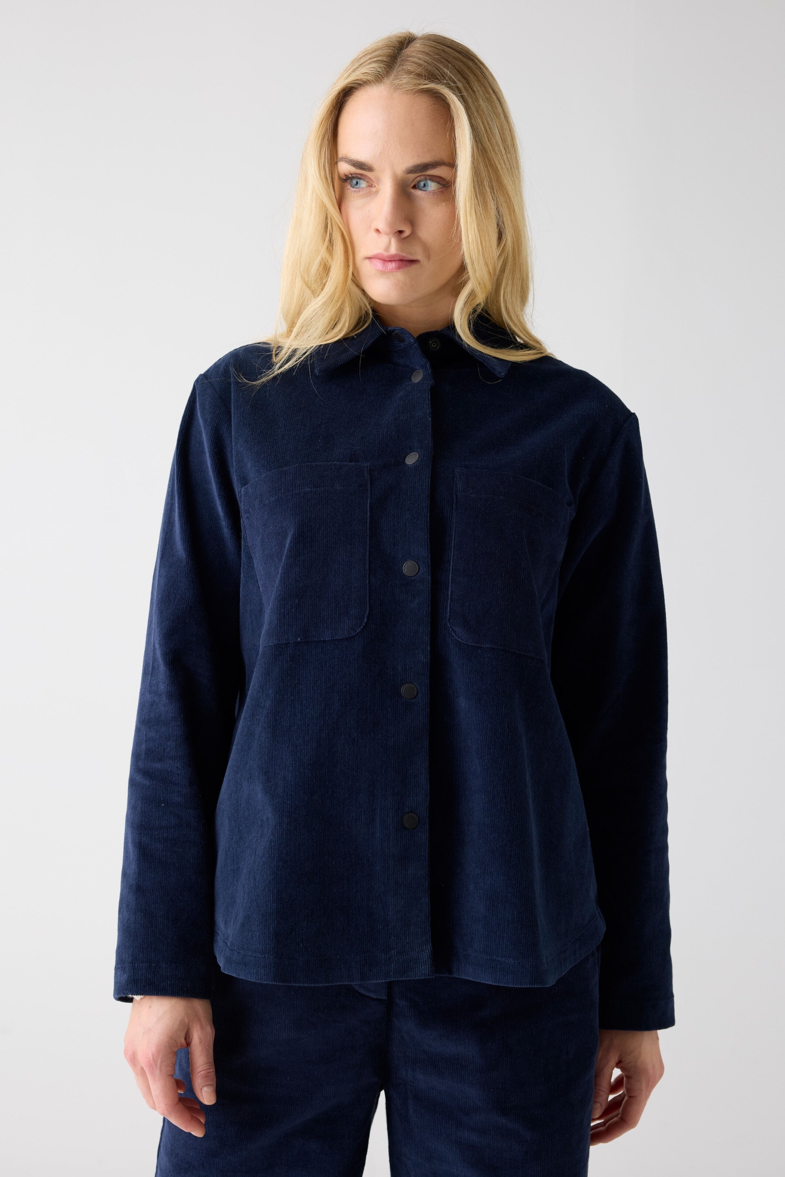KnowledgeCotton Apparel  Overhemd Van Corduroy Met De Tekst "night Sky"