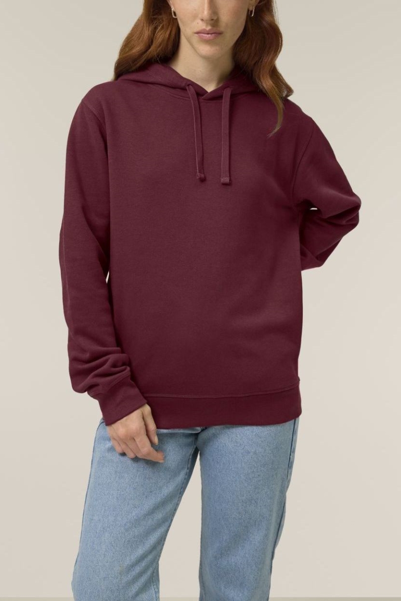 UNIPOLAR mannen vegan Hoodie Geluid Bordeaux