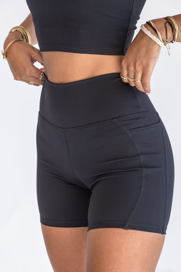 SEAAV  Shorts Biker 5'' Met Zakken Onyx Zwart