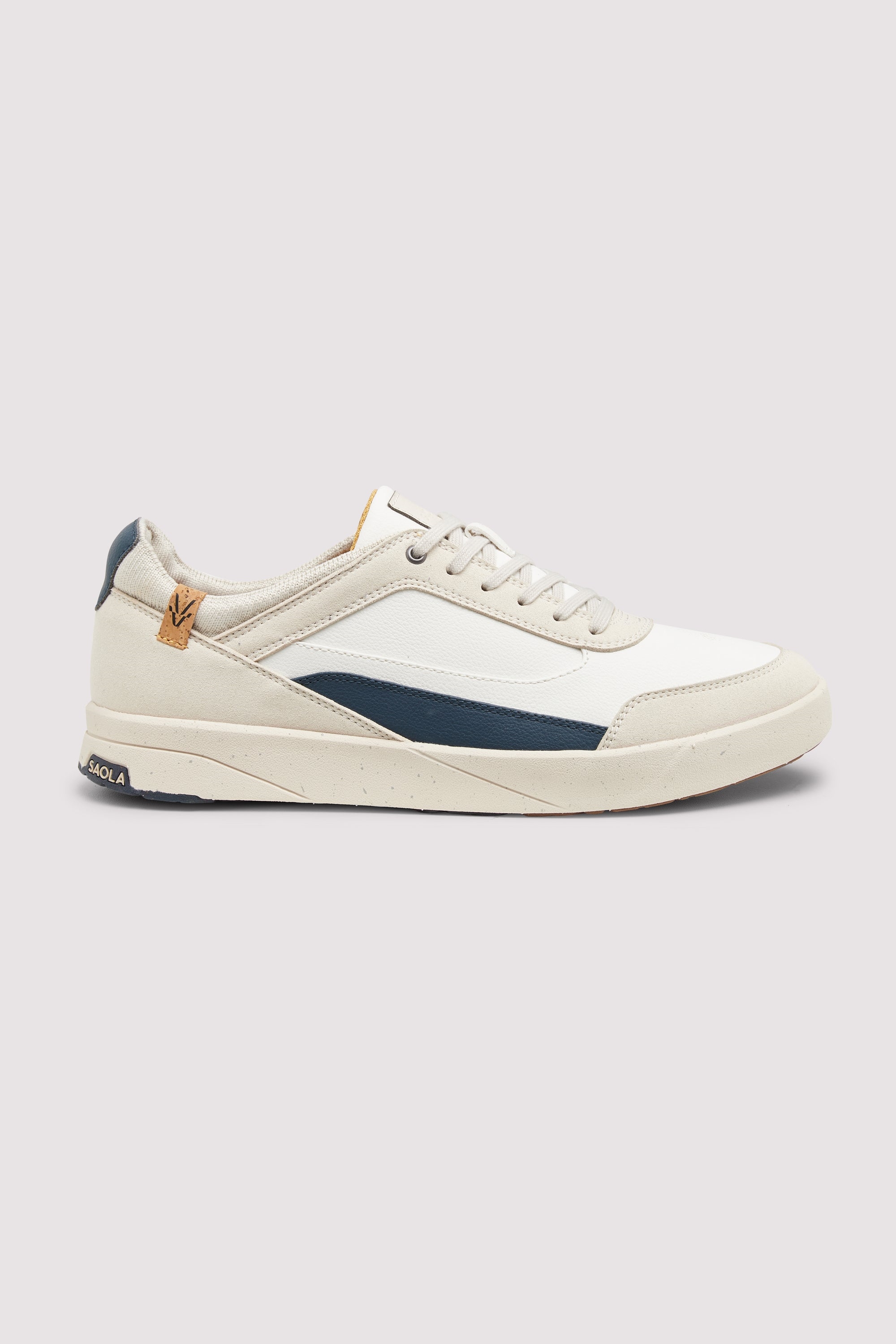 SAOLA mannen vegan Sneakers Heren Quito Wit Marineblauw