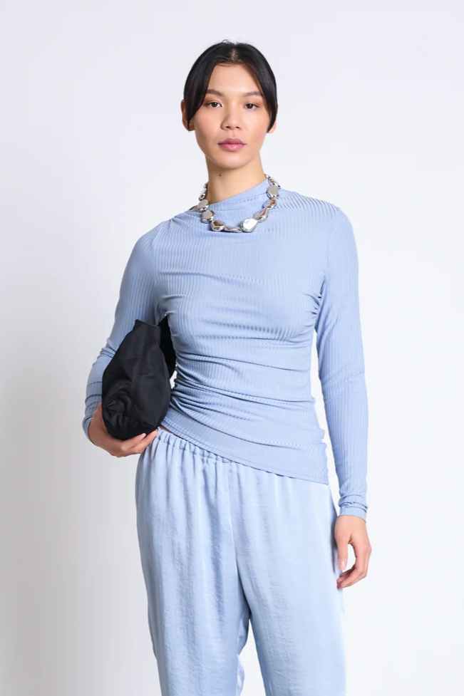 JAN 'N JUNE  Longsleeve Asymmetrical Tove Mid Blue