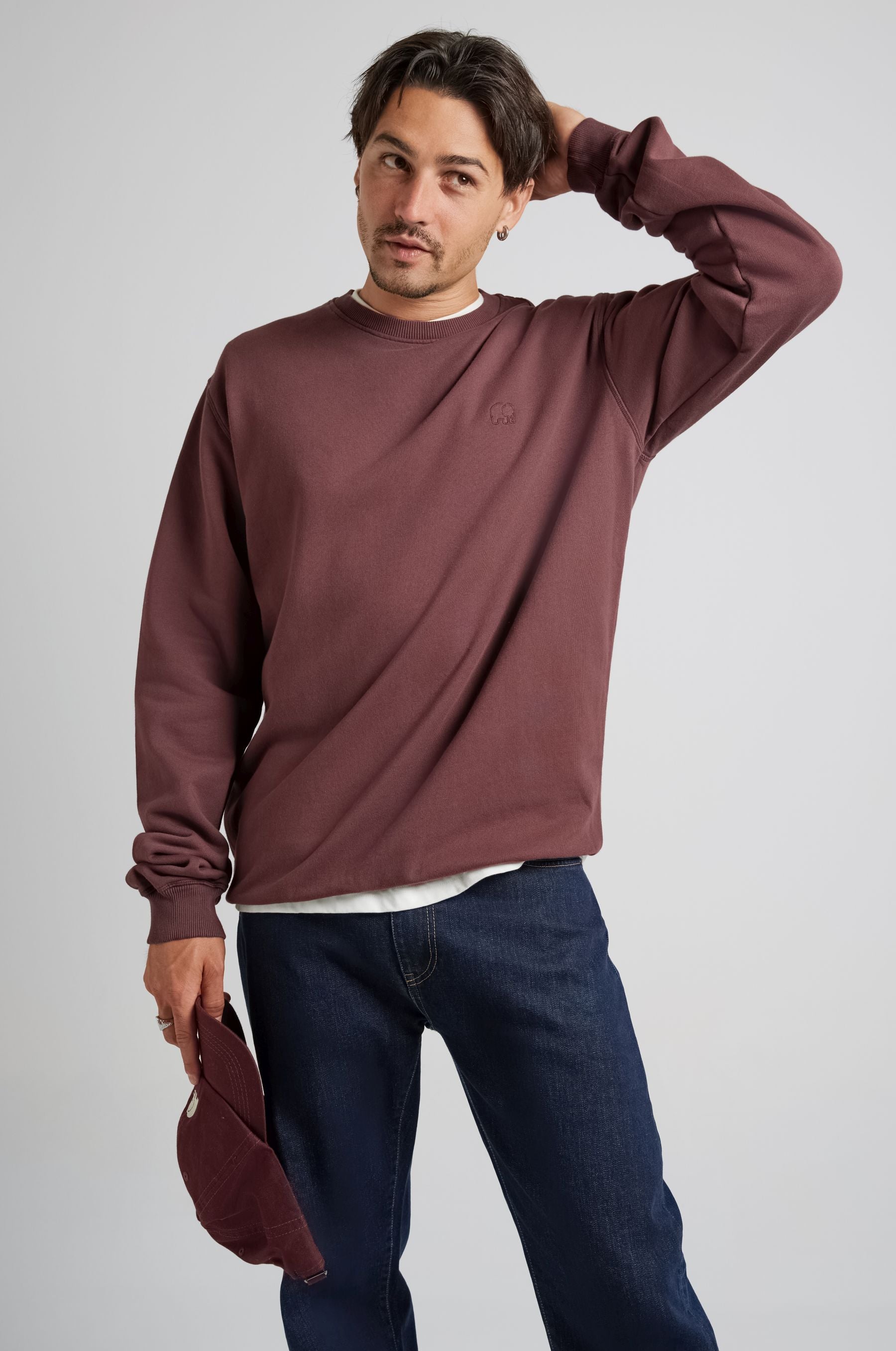 Trendsplant mannen vegan Sweatshirt Essential Puce Purple