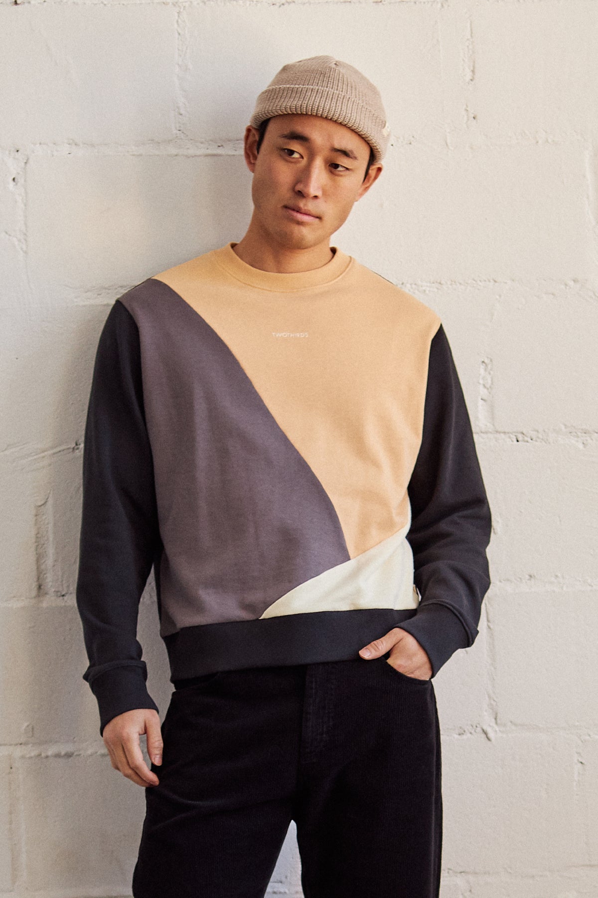TWOTHIRDS mannen vegan Sweatshirt Corbeta Colour Block