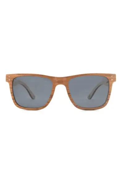 Joplins Sunglasses mannen vegan Houten Fineer Zonnebril Benja Teak