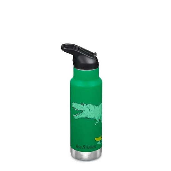 Kid Kanteen Classic Narrow isolatie fles 355ml met Flip Sport Cap - Dino Skate