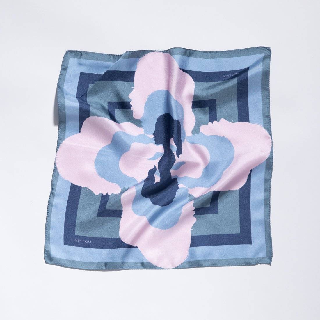Silk Scarf - Blue & Purple