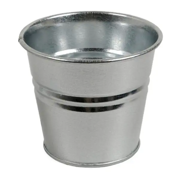 Bloempot, zink, naturel, Ø 17 cm