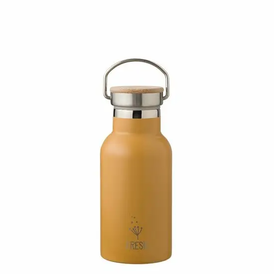 Fresk RVS thermosfles 350ml met drinktuit én gewone dop - Amber Gold Lion