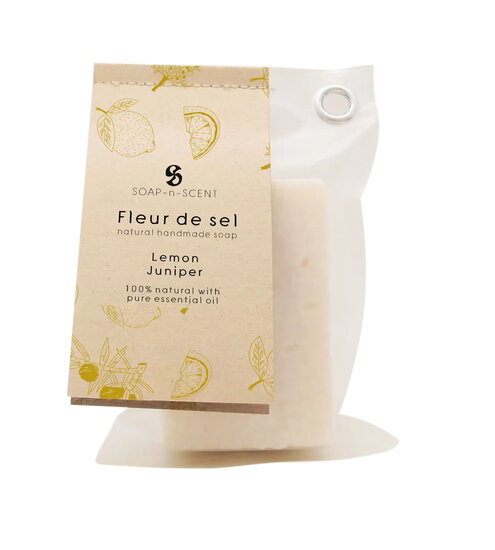 Fairtrade zeep blok van Soap-n-Scent, Fleur de Sel Lemon Juniper
