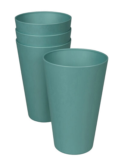 Zuperzozial C-PLA Reload Cup Misty Blue - Blauwe Bio Plastic beker