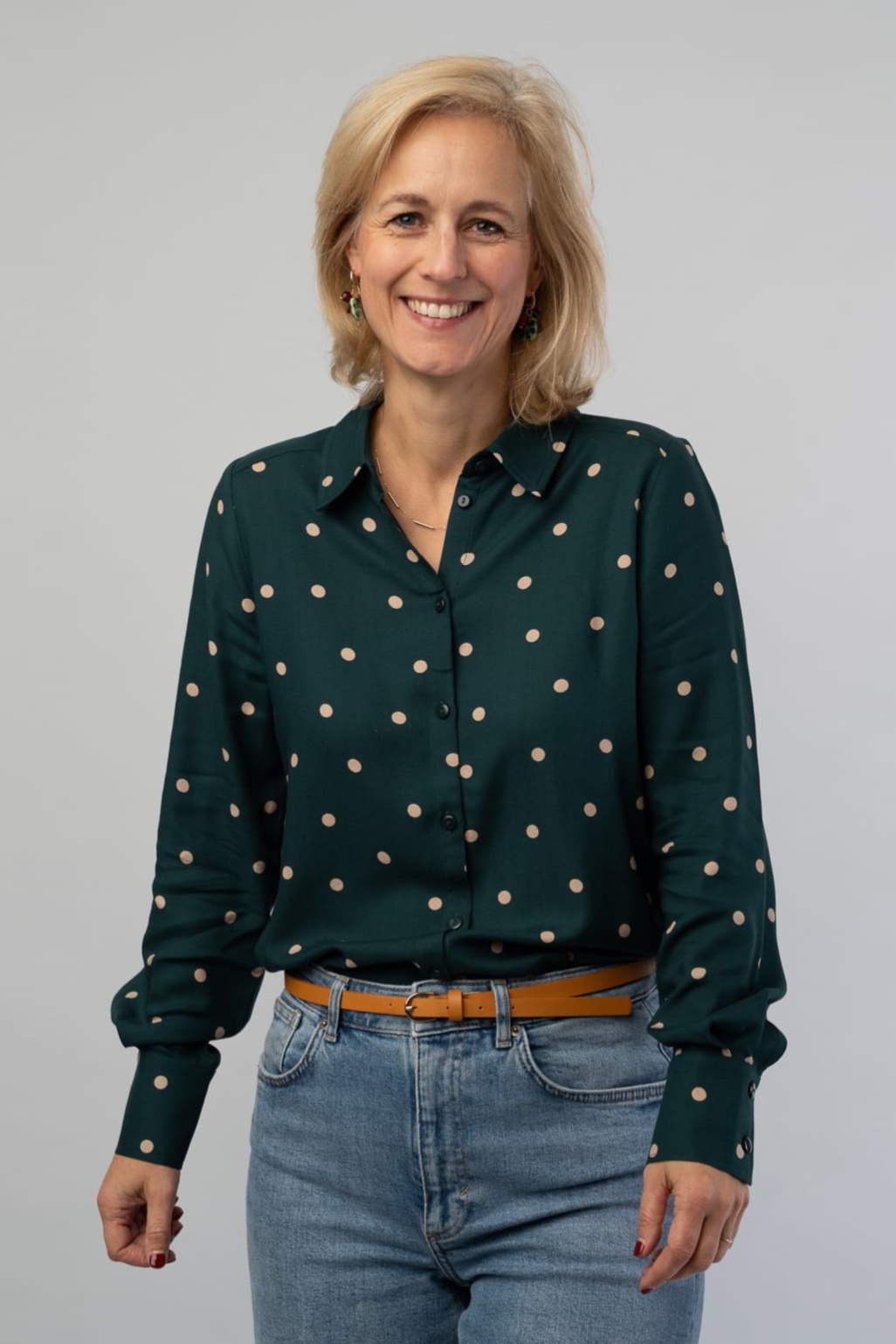 Marjolein Elisabeth  Mees Green Dots Blouse