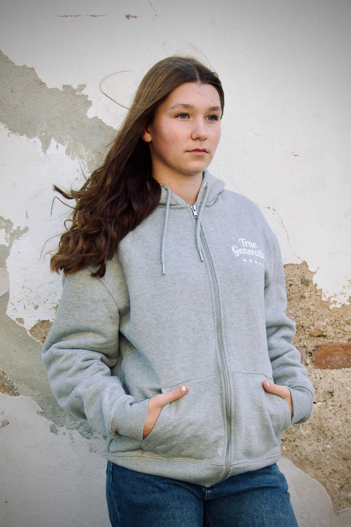 TORLAND mannen vegan Zip Hoodie Locker Zwaar Grijs