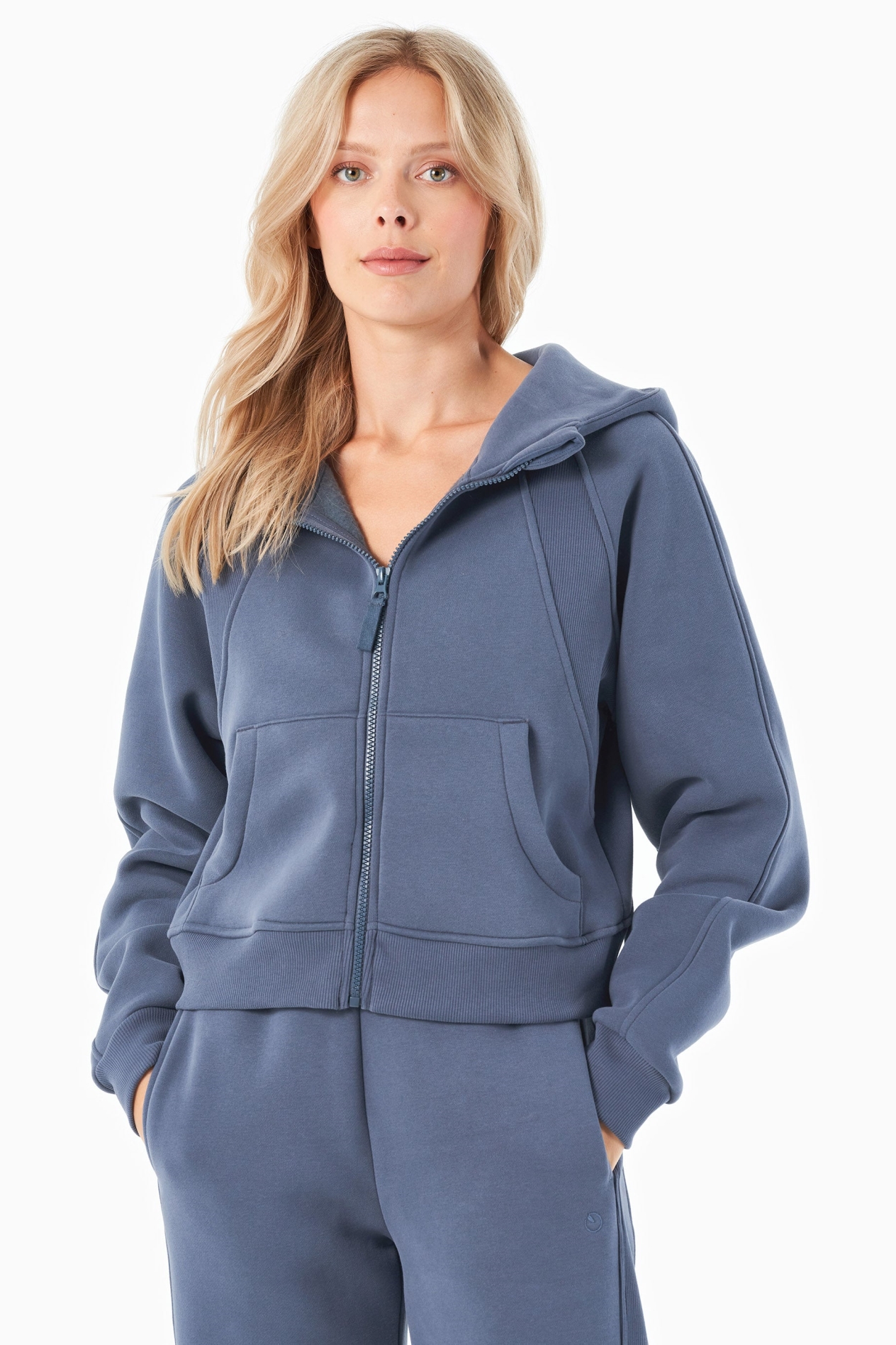 ORGANICATION  Hoodie Met Volledige Ritssluiting Joddy Zacht Indigo