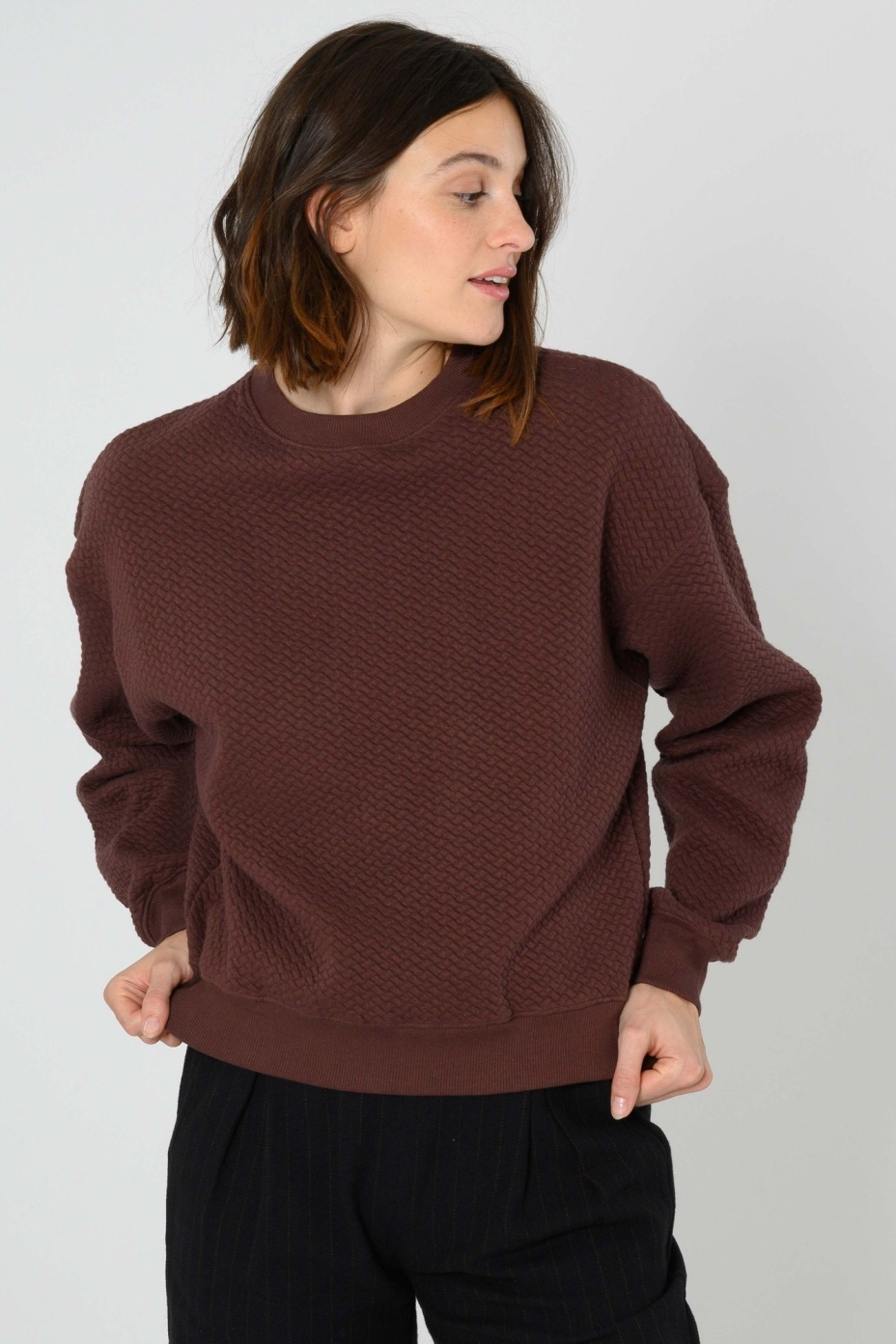 ThokkThokk  Sweater Structured Deepmahogany