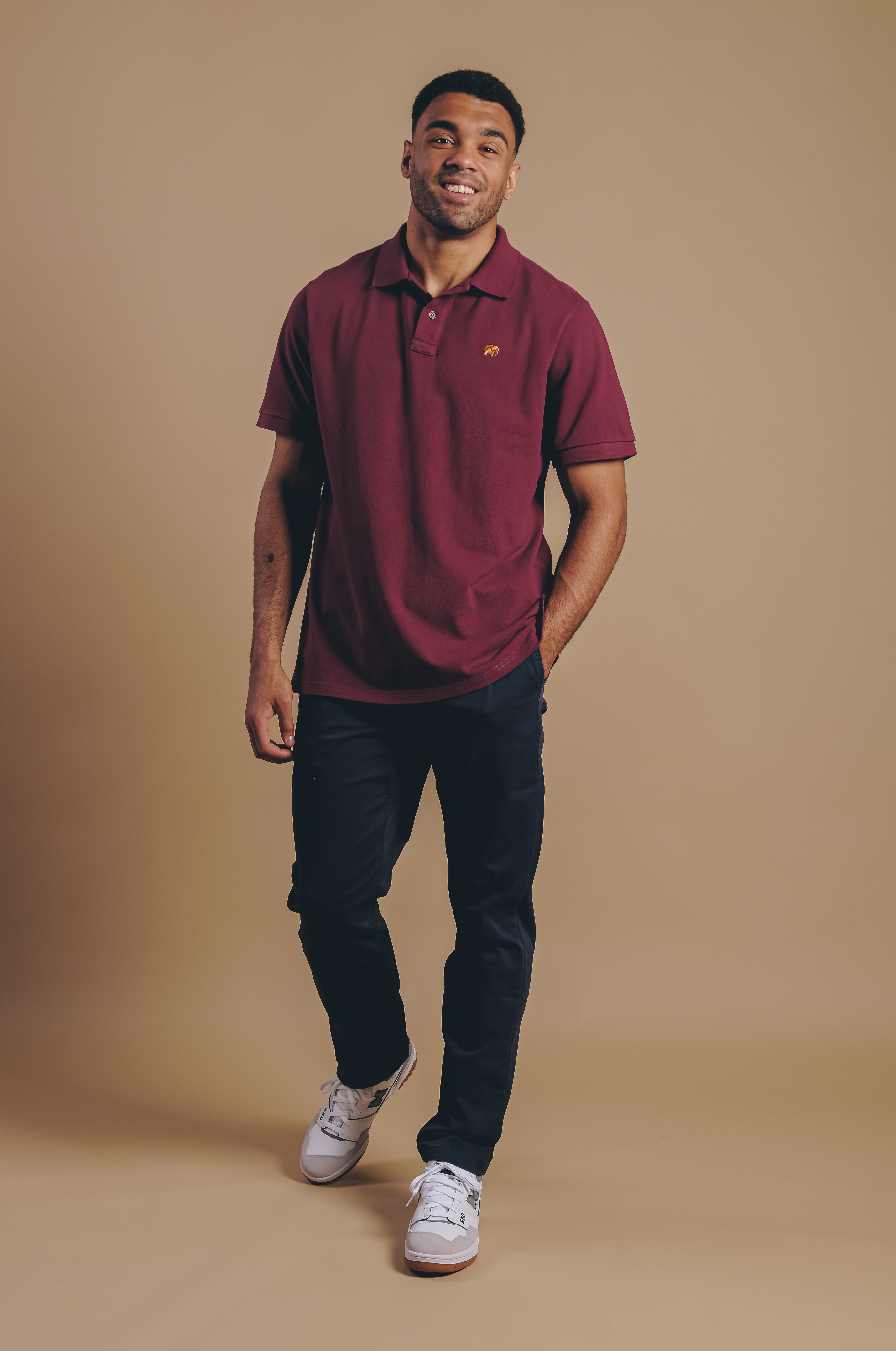 Trendsplant mannen vegan Poloshirt Essential Bordeaux