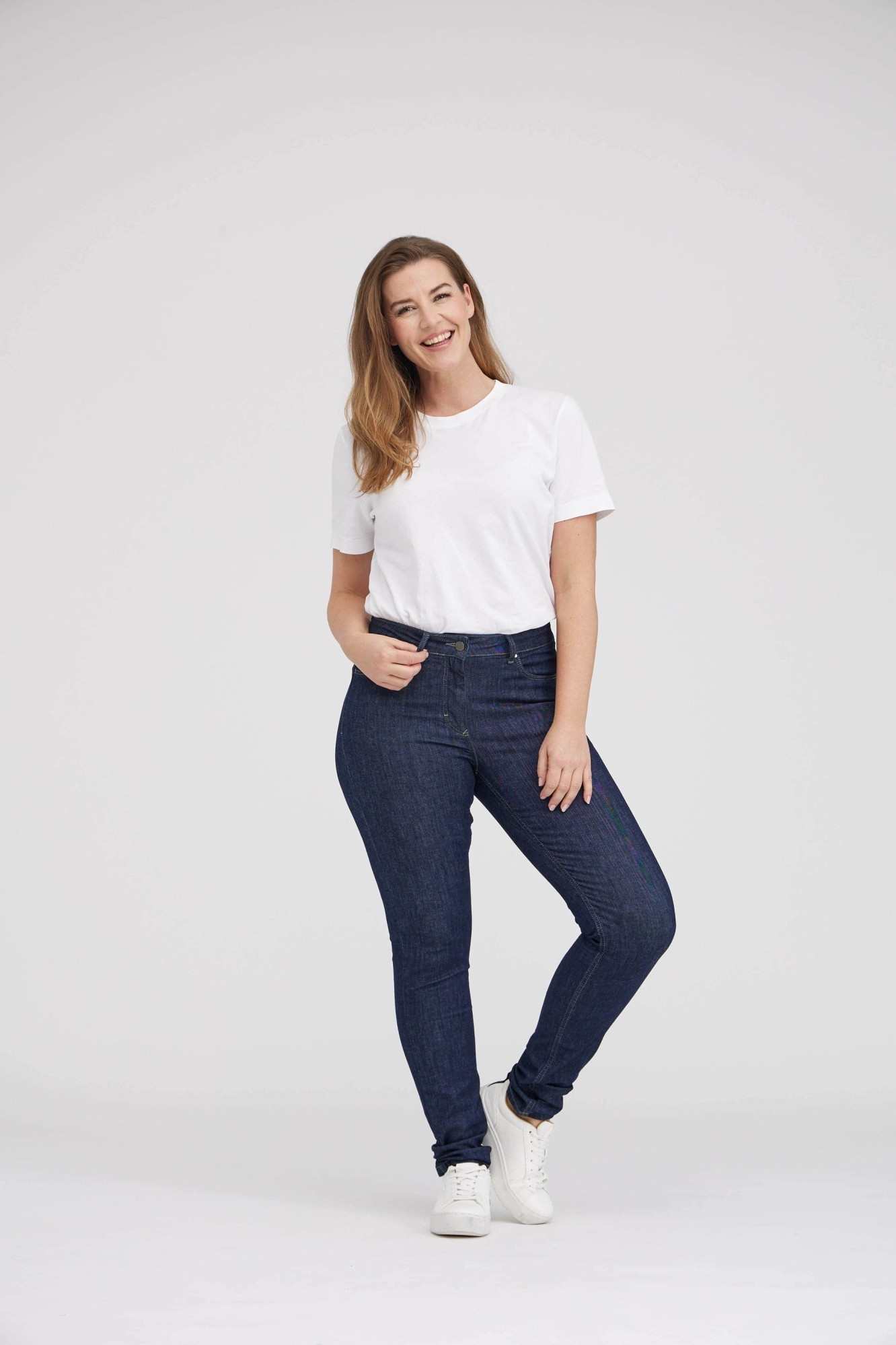 LAURIE  Laura Slim Ml - Donkerblauw Denim