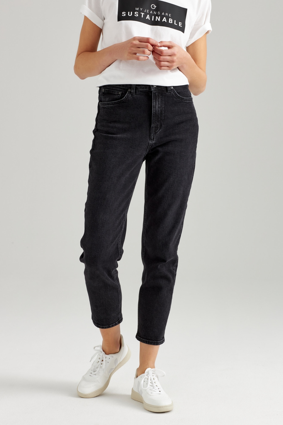 ThokkThokk  Jeans Mama Bijgesneden Zwart