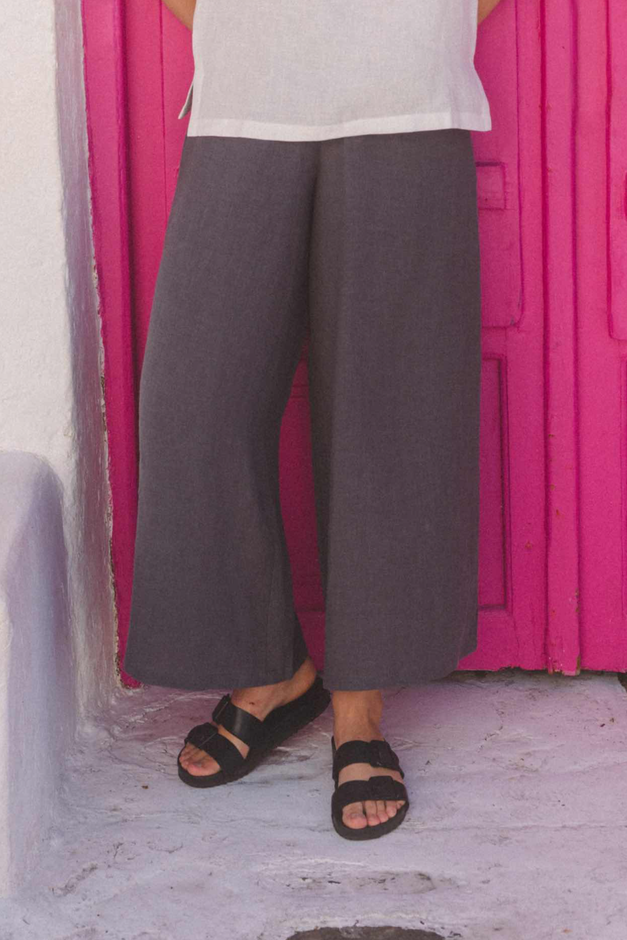 AmourLinen  Broek Isabella Charcoal