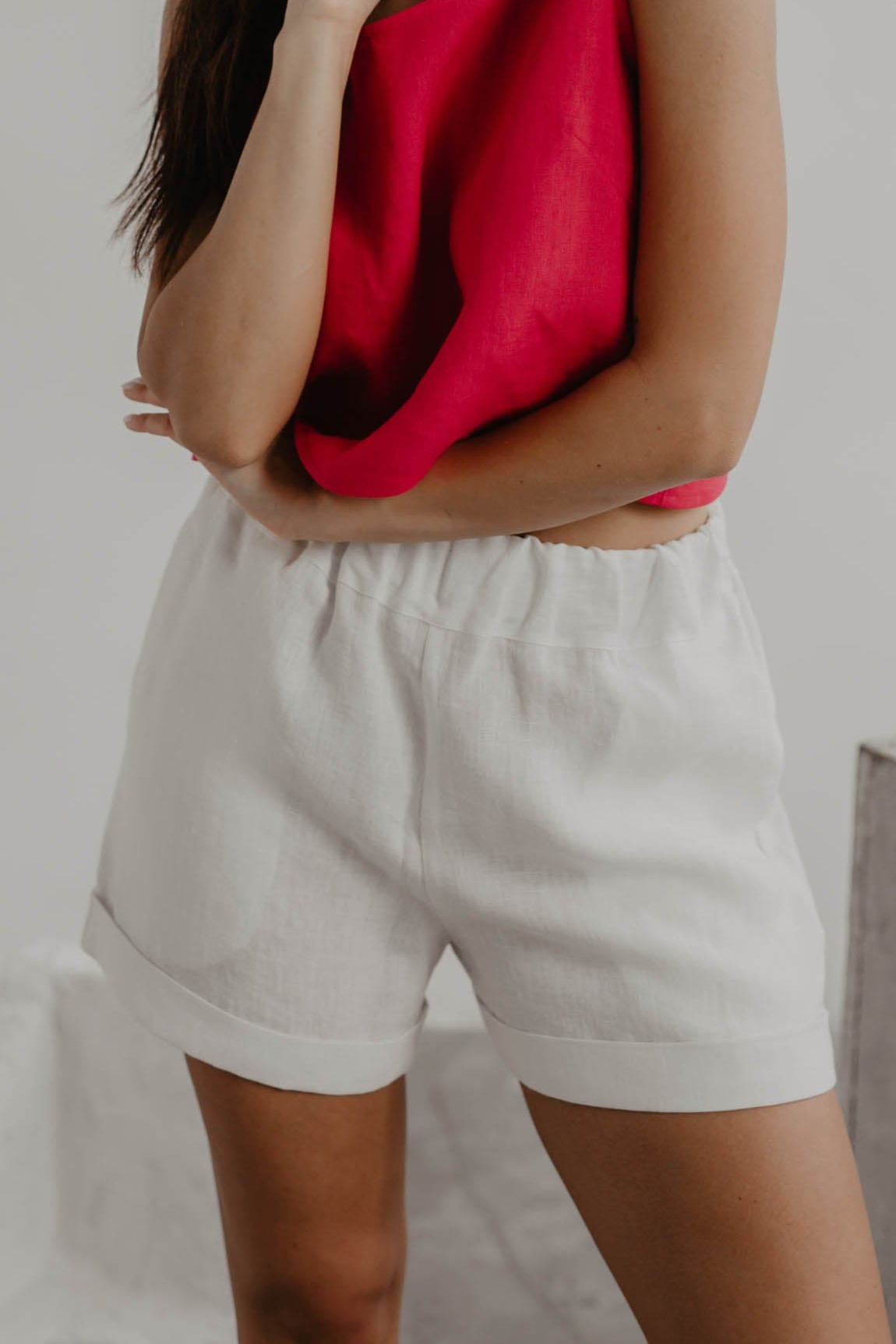 AmourLinen Mia Linnen Short Wit