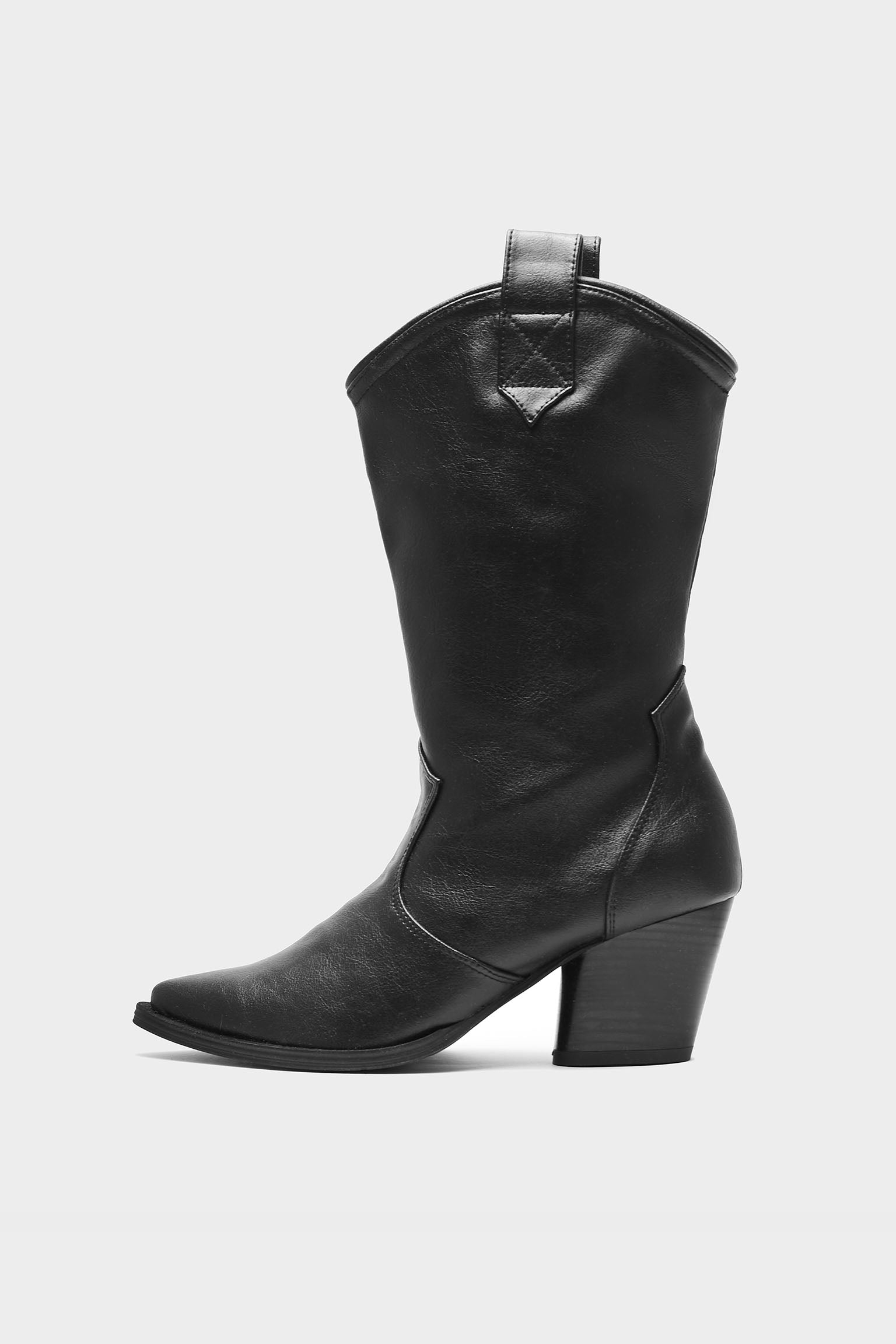 BOHEMA  Strakke Cowboylaarzen Zwart