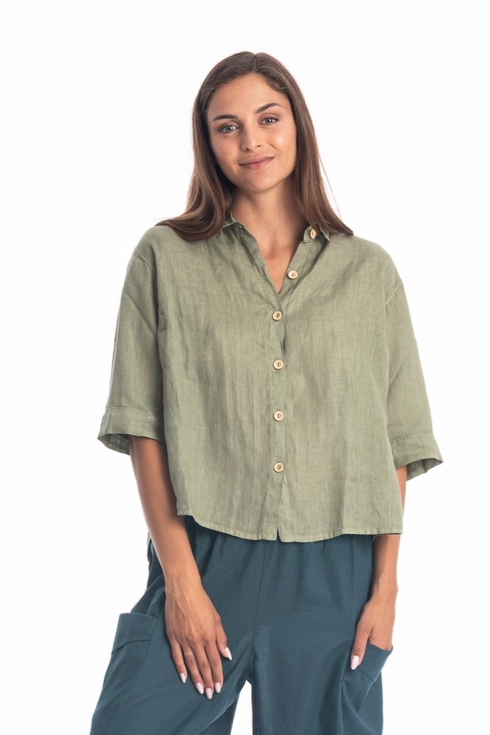 RAVENS VIEW IBIZA  Blouse Zomer Kaki