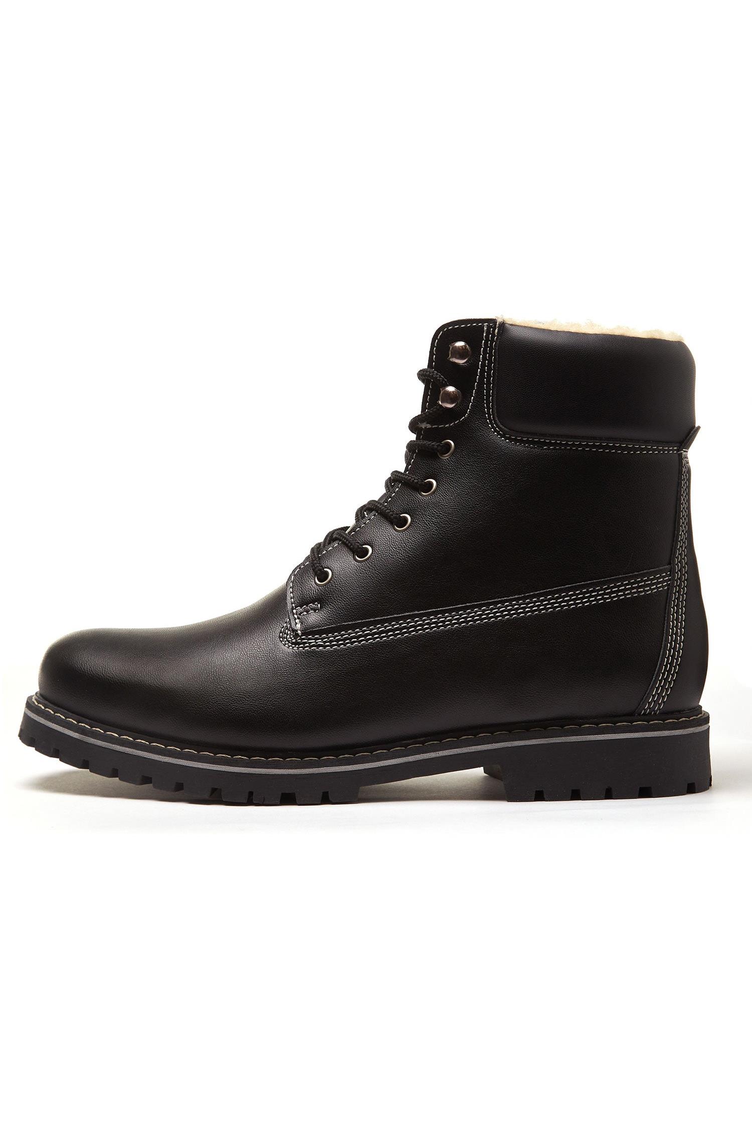 Will's Vegan Store mannen vegan Geïsoleerde Dock Boots Zwart