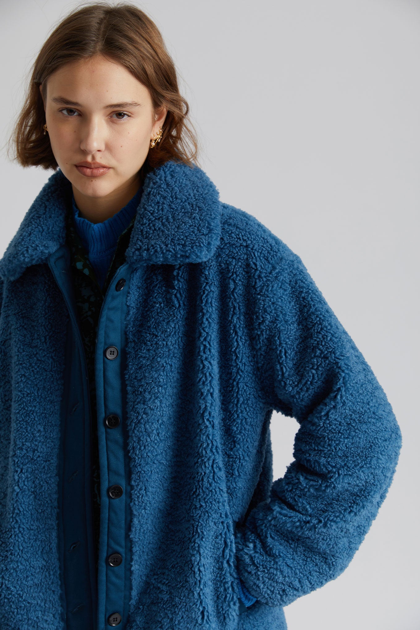 KOMODO  Jas Lexi Recycled Pet Fleece Frans Blauw
