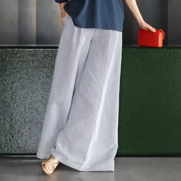 Clay pants Navy Stripes - Last size: 34