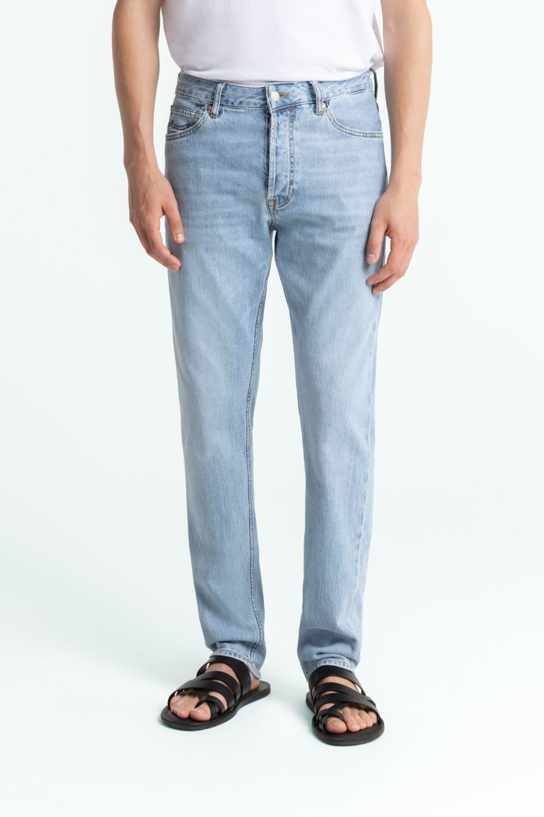 Kings of Indigo mannen vegan Addo Atria Super Light Jeans Washed Lichtblauw